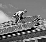 Solar panel worker