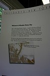 Palisades History Day Exhibit: First panel hung at the Center welcoming all who visit.